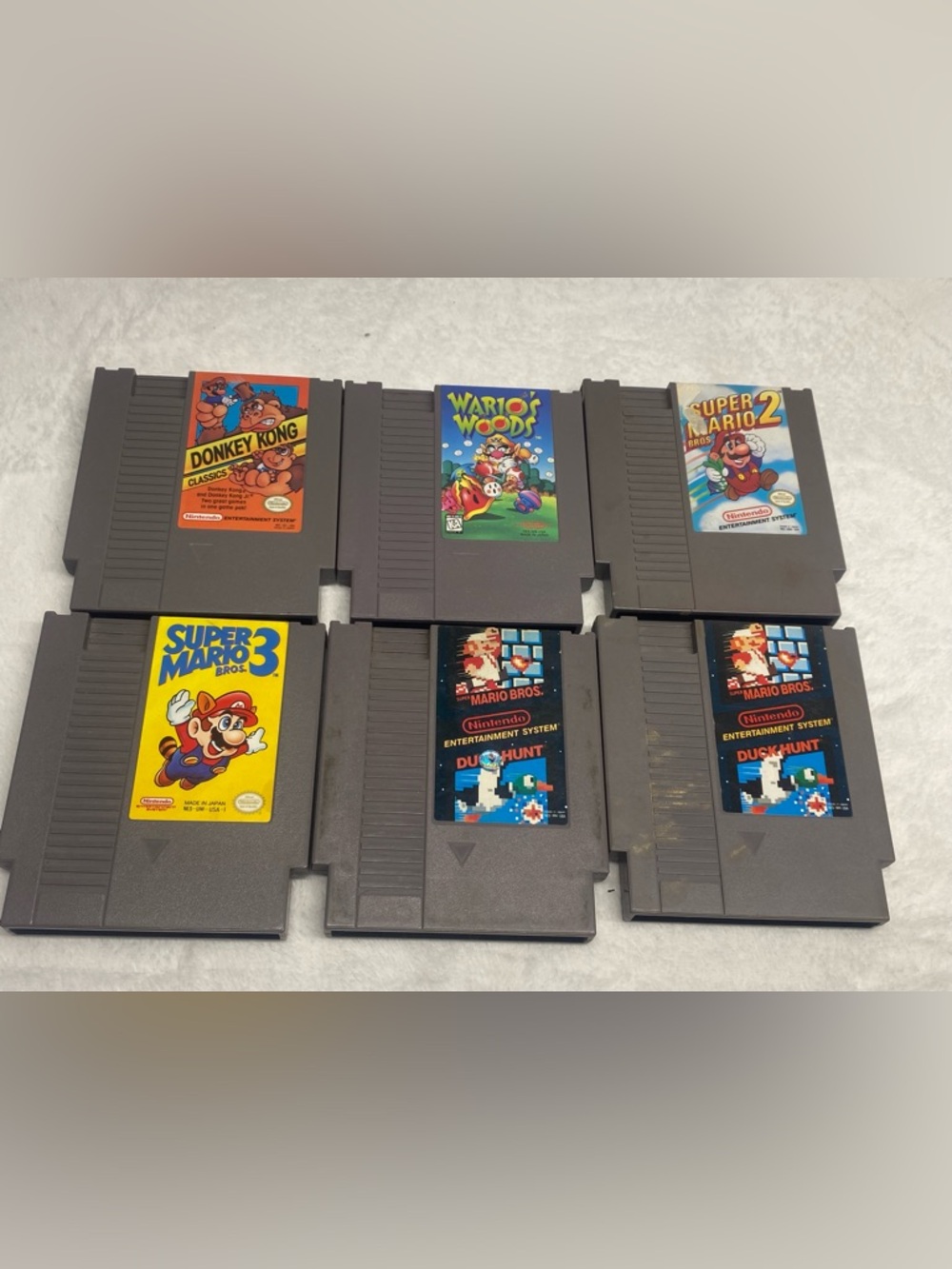 Nintendo NES Super Mario Bros. Donkey Kong Wario Woods Duck Hunt